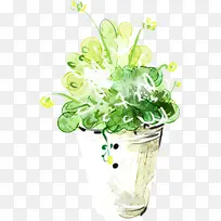 绿色幻彩艺术植物
