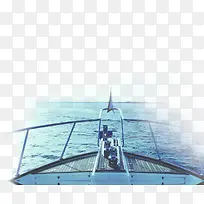 高清合成摄影效果游艇海面