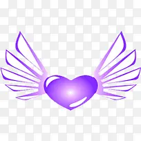 紫色爱心翅膀