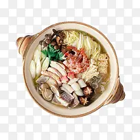 手绘各种食物沙锅