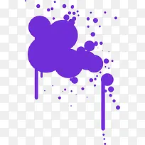 紫色抽象涂鸦装饰