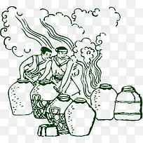 酿酒起灶
