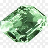 手绘绿色闪耀钻石