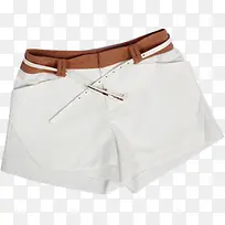 白色清爽夏季短裤