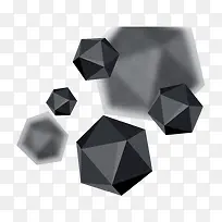 黑色几何立体块