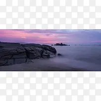 唯美大海晚霞背景