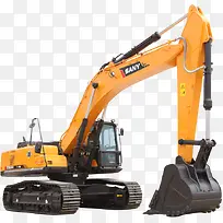 黄色工具挖掘机建设