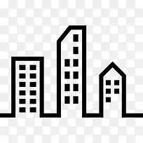 现代城市建筑图标