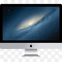 高清摄影白色的苹果电脑