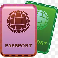 卡通护照png矢量素材