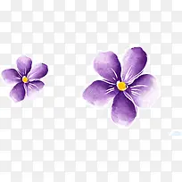 紫色水墨花