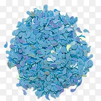 蓝色花瓣堆