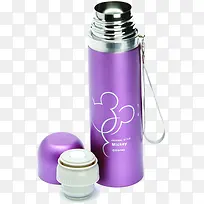 高清摄影紫色质感保温瓶