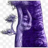树木紫色树木