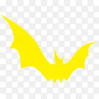 黄色卡通蝙蝠创意