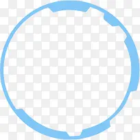 蓝色不平整圆环卡通