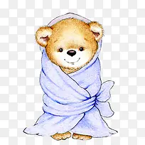 浴巾里面的熊