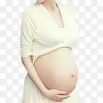 白色孕妈母亲服装