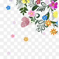 五彩斑斓的花朵装饰