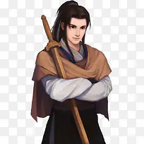 立绘古装抱剑公子