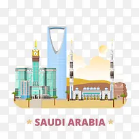 沙特阿拉伯旅游地标元素