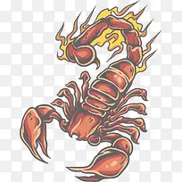 手绘蝎子