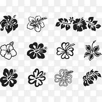 矢量芙蓉插图
