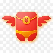 手绘红色卡通红色装饰