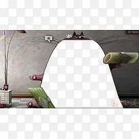 猫背景框