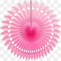 粉色镂空纸花扇