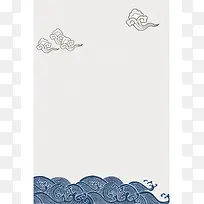 中国风传统元素花纹纹理平面广告