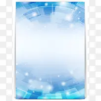 蓝色几何科技海报背景素材