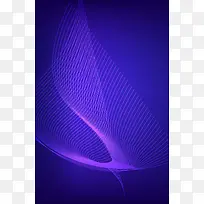 蓝色酷炫科技线条矢量广告