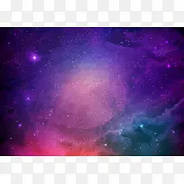 水彩梦幻渐变紫色星空宇宙海报背景素材