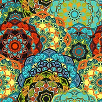 花纹图案矢量海报背景模板