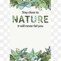 热爱大自然绿植海报背景素材