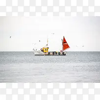 高清海里渔船