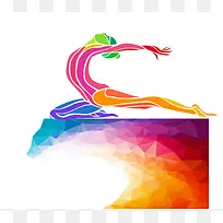 扁平卡通运动人物造型矢量海报素材背景