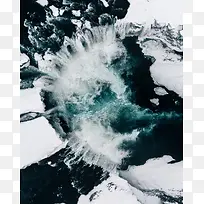 高清冰川瀑布