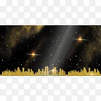 大气黑金房产盛大开盘背景