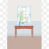 手绘房屋背景模板