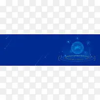 蓝色商务科技背景海报banner