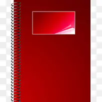 红色笔记本书本纸质封面学习文具背景