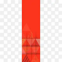 红色几何三角形组合商务展板背景