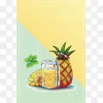 橙汁先榨果汁夏季饮品海报背景素材