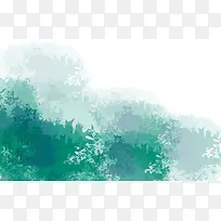 矢量绿色水彩泼墨背景
