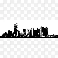 城市建筑物剪影矢量