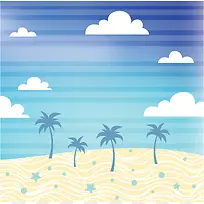 海滩和棕榈树的背景