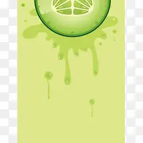 鲜榨果汁系列海报绿色猕猴桃海报背景