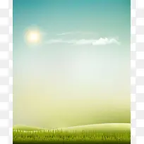 矢量草原风景背景